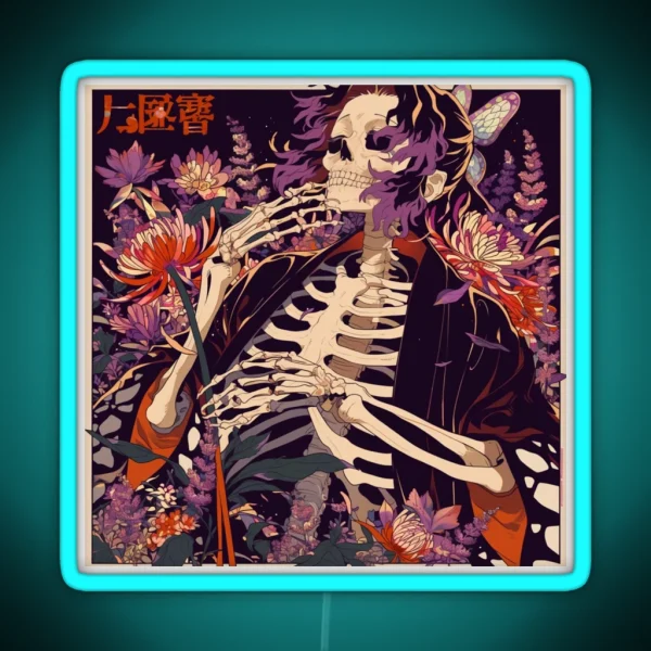 Vintage Shinobu Skeleton RGB Neon Sign