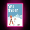 Vintage Ski Resort Neon Sign in Aspen, Colorado
