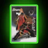 Vintage Space Pirate Sign with Captain Harlock and Queen Emeraldas in Neon RGB Colors