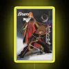 Vintage space pirate neon sign featuring Albator, Captain Harlock, and Queen Emeraldas in a vibrant RGB color scheme.