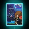 Vintage space pirate Captain Harlock neon sign
