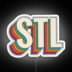 Vintage STL RGB Neon Sign