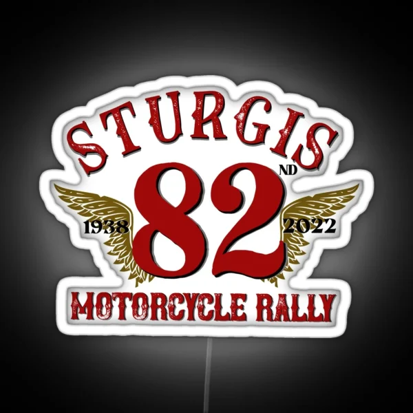 Vintage Style 82nd Sturgis South Dakota Motorcycle Rally 2022 RGB Neon Sign