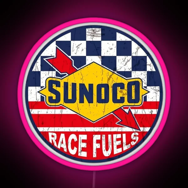 Vintage Sunoco Race Fuels Sign RGB Neon Sign
