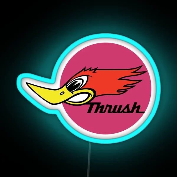 Vintage Thrush Led Design RGB Neon Sign