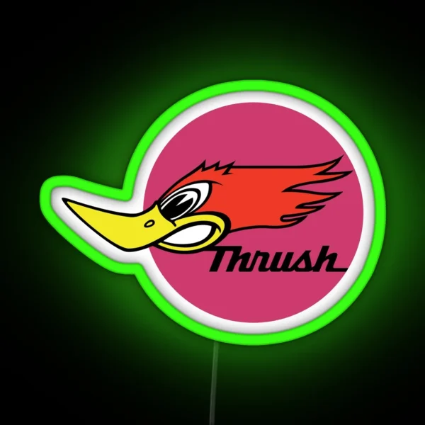 Vintage Thrush Led Design RGB Neon Sign