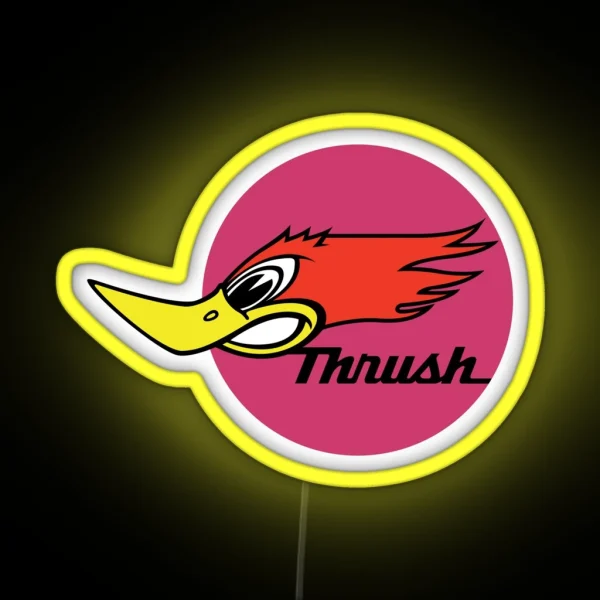 Vintage Thrush Led Design RGB Neon Sign