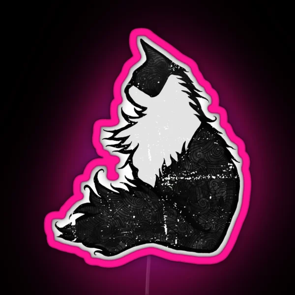 Vintage Tuxedo Cat RGB Neon Sign