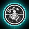 Neon sign reading 'Birdland Jazz Club' with a vintage, RGB color scheme.