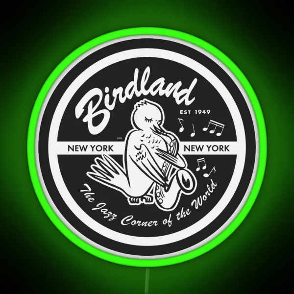 Vintage Venue Birdland Jazz Club RGB Neon Sign
