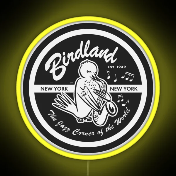 Vintage Venue Birdland Jazz Club RGB Neon Sign