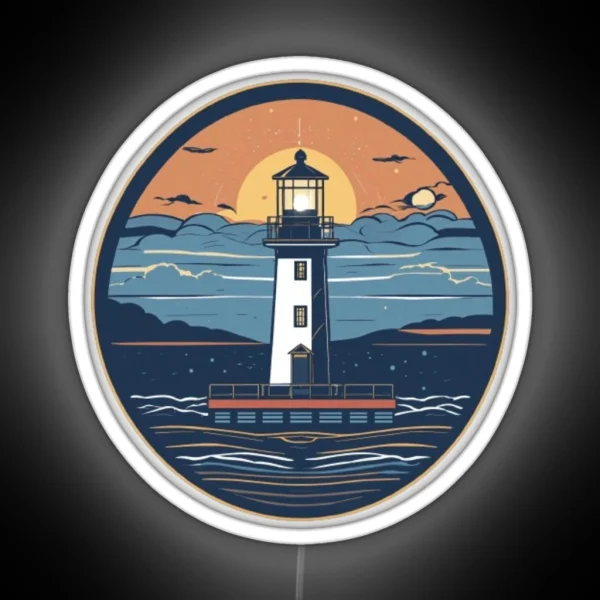 Vintage Vibe Lighthouse RGB Neon Sign