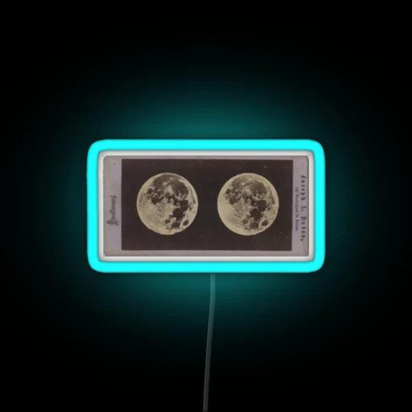 Vintage Victorian Full Moon RGB Neon Sign