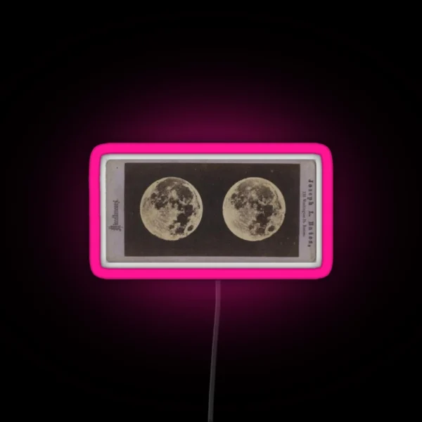 Vintage Victorian Full Moon RGB Neon Sign