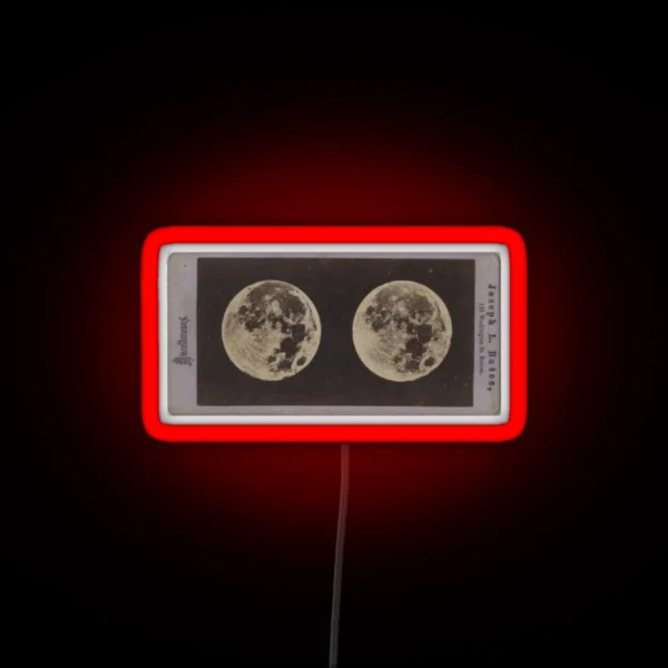 Vintage Victorian Full Moon RGB Neon Sign