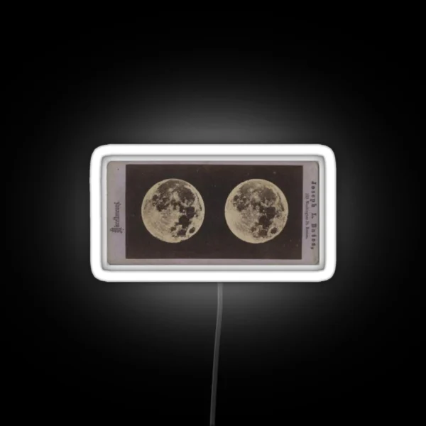 Vintage Victorian Full Moon RGB Neon Sign