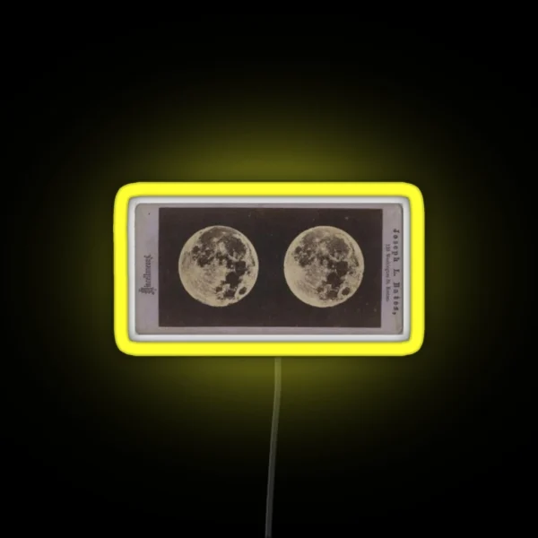 Vintage Victorian Full Moon RGB Neon Sign