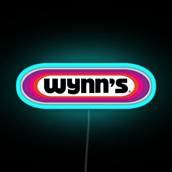 Vintage Wynn Logo Design RGB Neon Sign