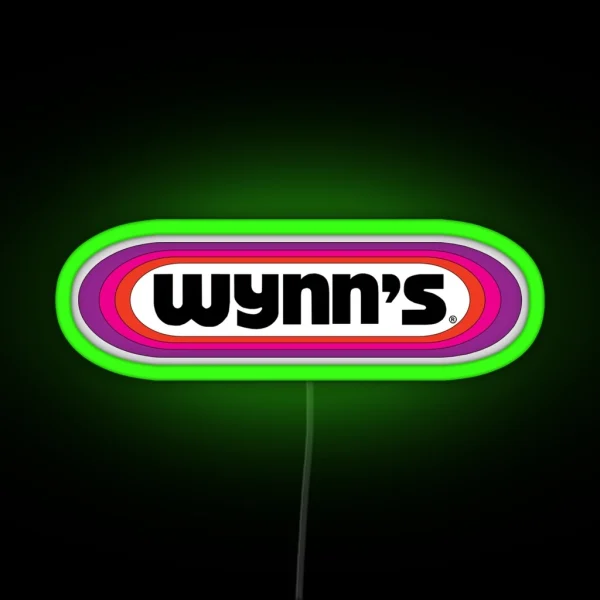 Vintage Wynn Logo Design RGB Neon Sign