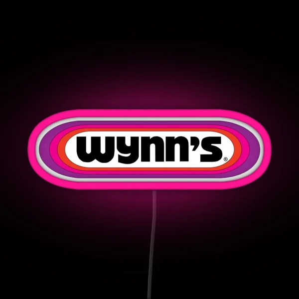 Vintage Wynn Logo Design RGB Neon Sign