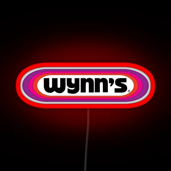 Vintage Wynn Logo Design RGB Neon Sign