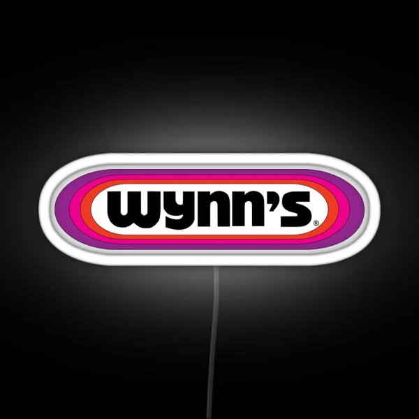 Vintage Wynn Logo Design RGB Neon Sign