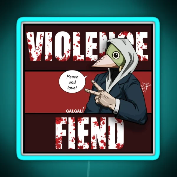 Violence Fiend Colored Manga Ver RGB Neon Sign