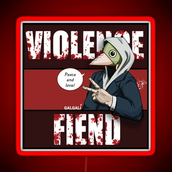 Violence Fiend Colored Manga Ver RGB Neon Sign