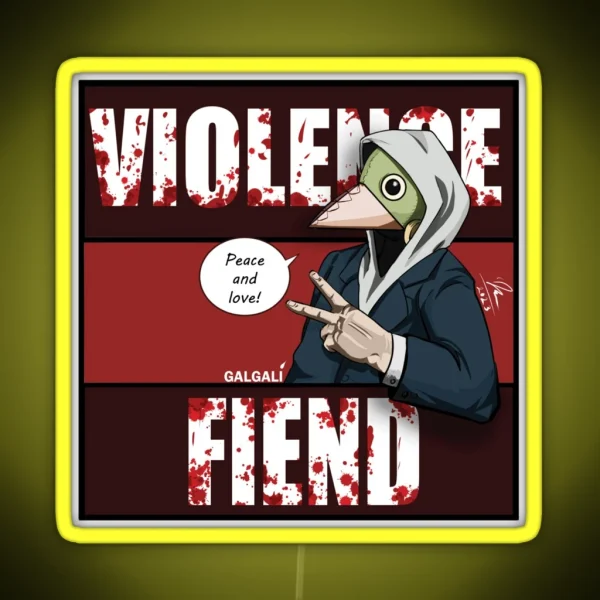 Violence Fiend Colored Manga Ver RGB Neon Sign