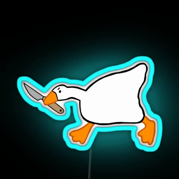 Violent Goose Meme RGB Neon Sign
