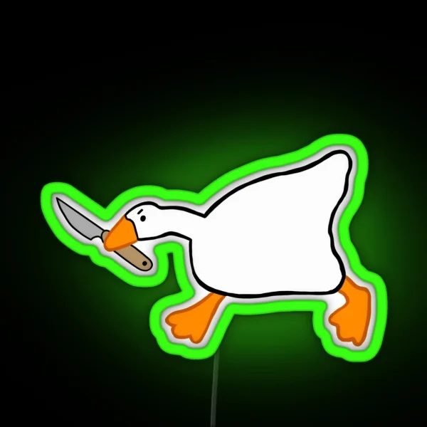 Violent Goose Meme RGB Neon Sign