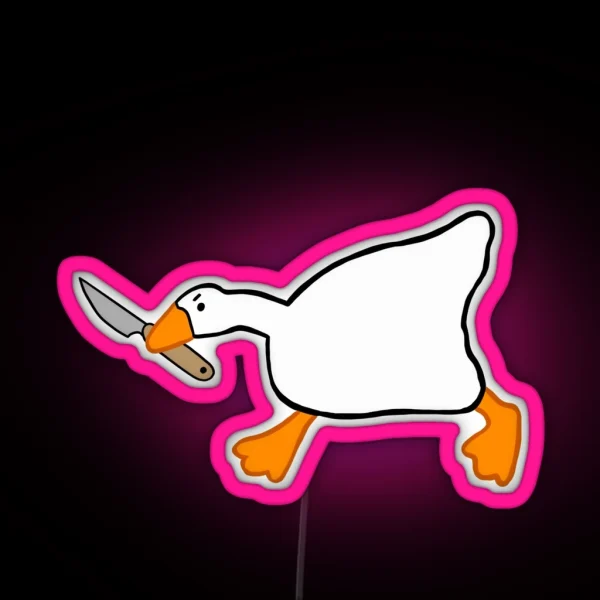 Violent Goose Meme RGB Neon Sign