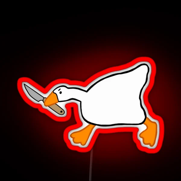 Violent Goose Meme RGB Neon Sign