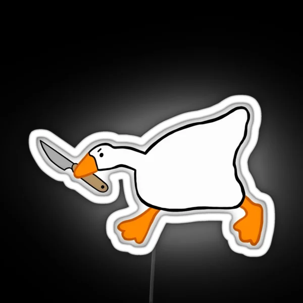 Violent Goose Meme RGB Neon Sign