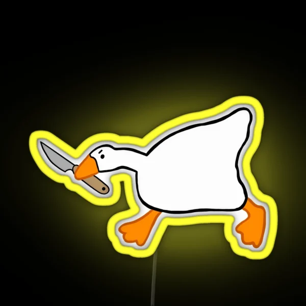 Violent Goose Meme RGB Neon Sign