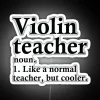 Teacher guiding students in music education through violin lessons.