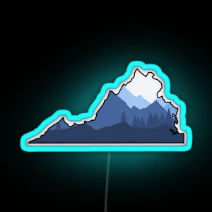 Virginia Mountains RGB Neon Sign