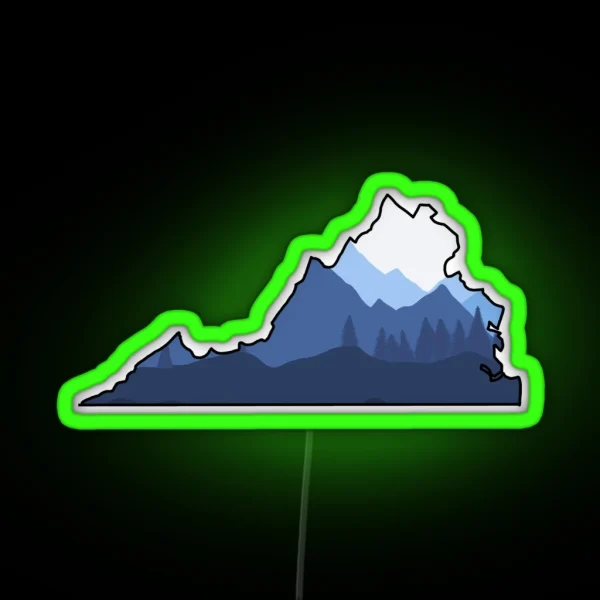 Virginia Mountains RGB Neon Sign