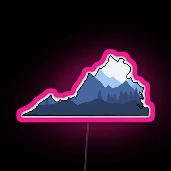 Virginia Mountains RGB Neon Sign