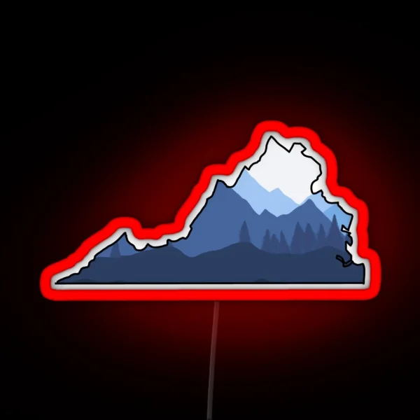 Virginia Mountains RGB Neon Sign