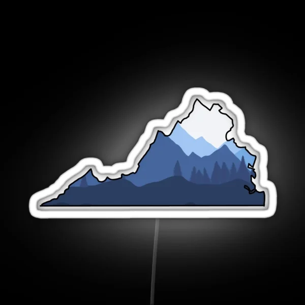 Virginia Mountains RGB Neon Sign