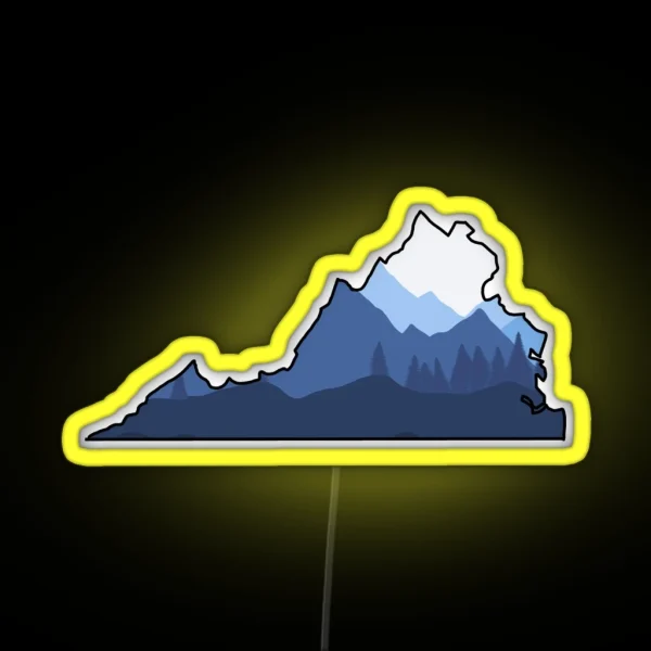 Virginia Mountains RGB Neon Sign