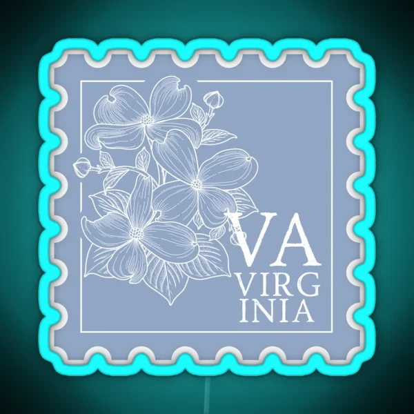 Virginia Stamp RGB Neon Sign