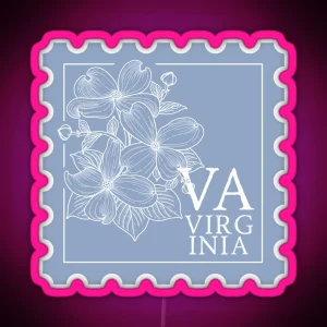 Virginia Stamp RGB Neon Sign