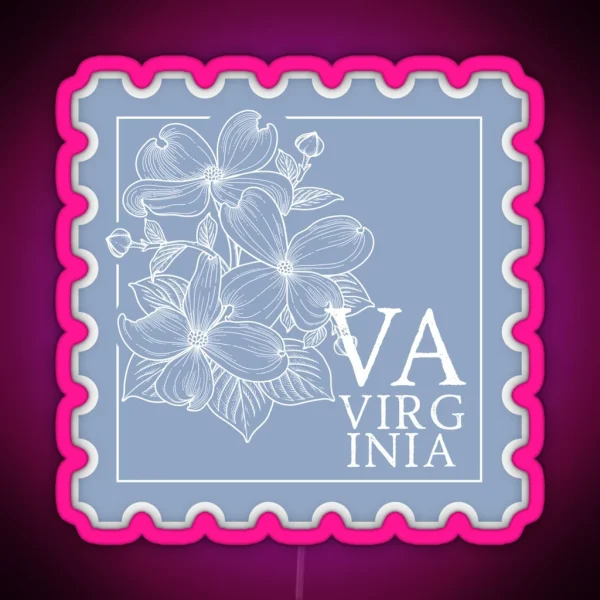 Virginia Stamp RGB Neon Sign