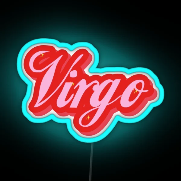 Virgo Vintage Font RGB Neon Sign