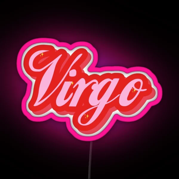 Virgo Vintage Font RGB Neon Sign