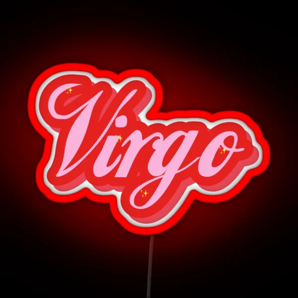 Virgo Vintage Font RGB Neon Sign