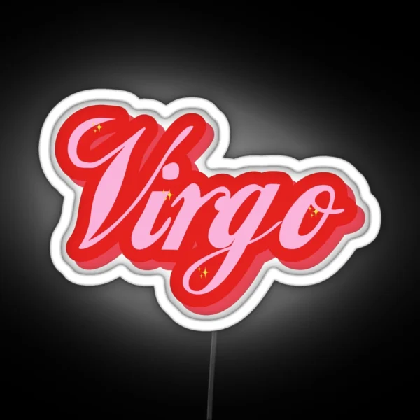 Virgo Vintage Font RGB Neon Sign