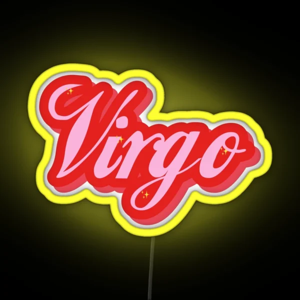 Virgo Vintage Font RGB Neon Sign